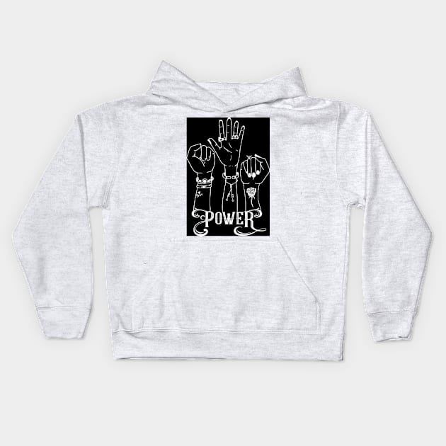 Feminine power Kids Hoodie by RebecaZum